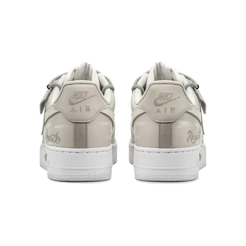 Custom Air Force 1 Shoes Light Gray Urban Legend - Image 4