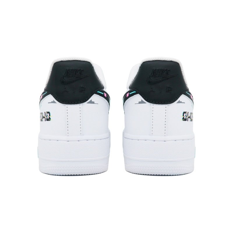 Custom Air Force 1 Shoes White Black Cyber Space - Image 4