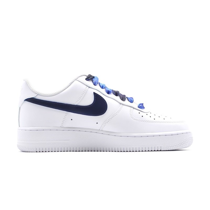 Custom Air Force 1 Shoes White Blue Pisces Galaxy - Image 2