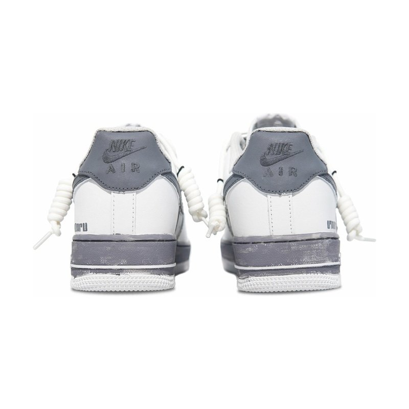 Custom Air Force 1 Shoes White Silver Future Tech - Image 4