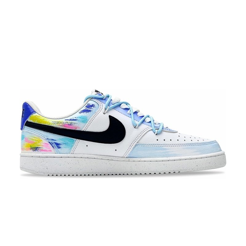 Custom Court Shoes Black White Colorful Panther - Image 2