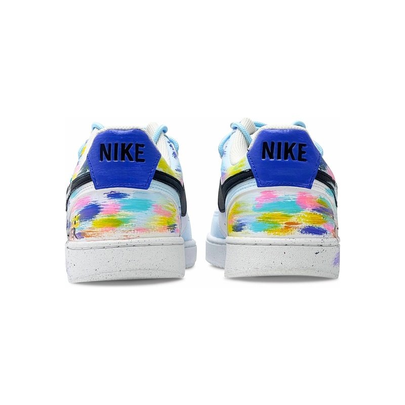 Custom Court Shoes Black White Colorful Panther - Image 4