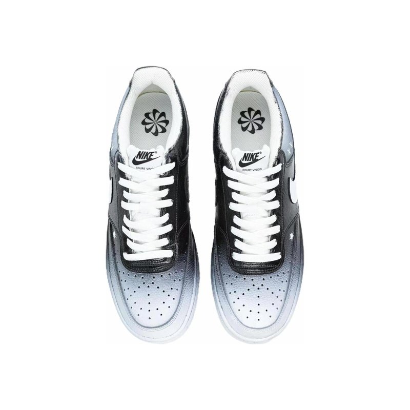 Custom Court Shoes Black White Dark Night Moment - Image 4