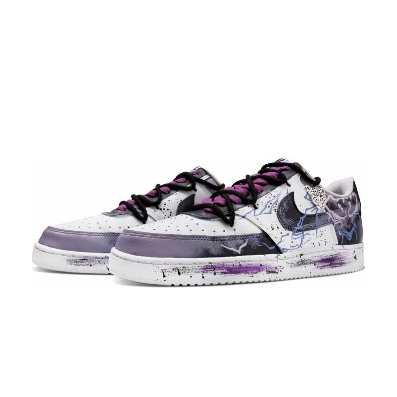 Custom Court Shoes Black White Shadow Warrior - Image 3