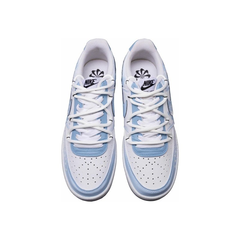 Custom Court Shoes Blue White Campus Romance - Image 4