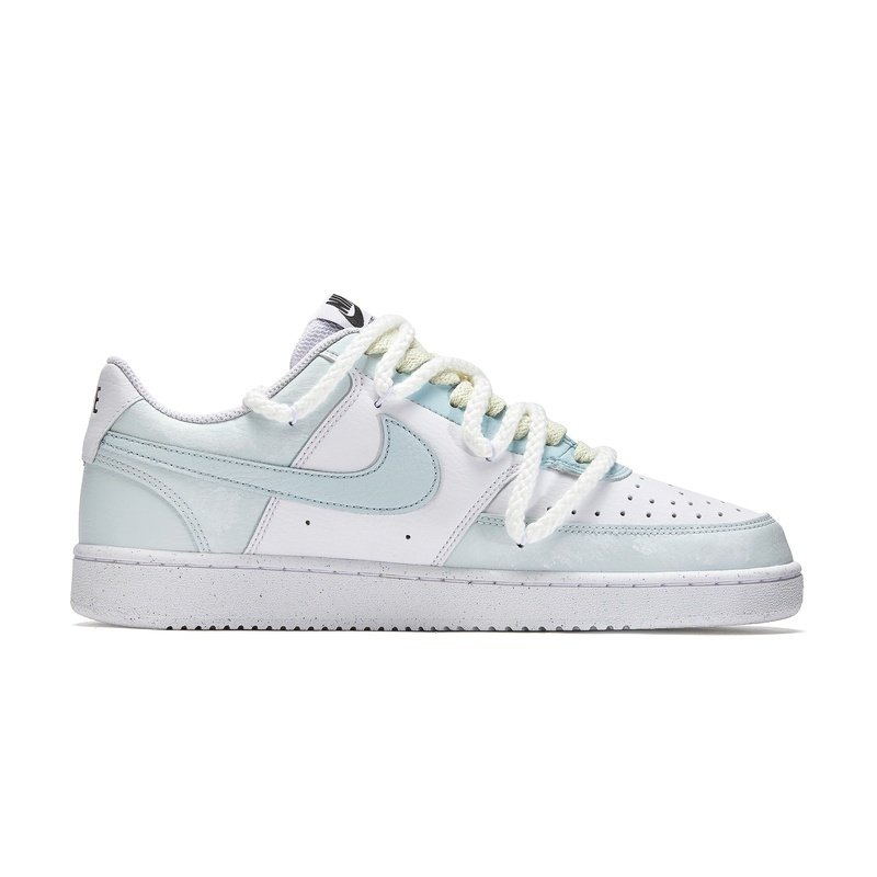 Custom Court Shoes Blue White Ethereal Clouds - Image 2