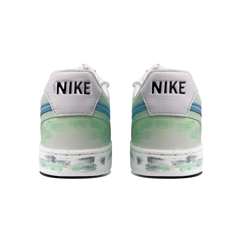 Custom Court Shoes Cyan Blue Nature Vibes - Image 4