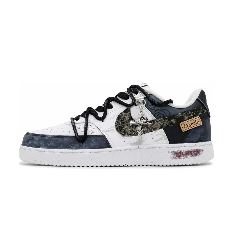Custom Court Shoes Gray Black Rose White Gold