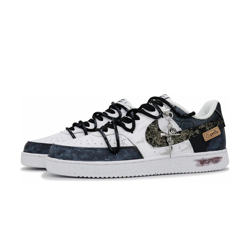 Custom Court Shoes Gray Black Rose White Gold - Image 3