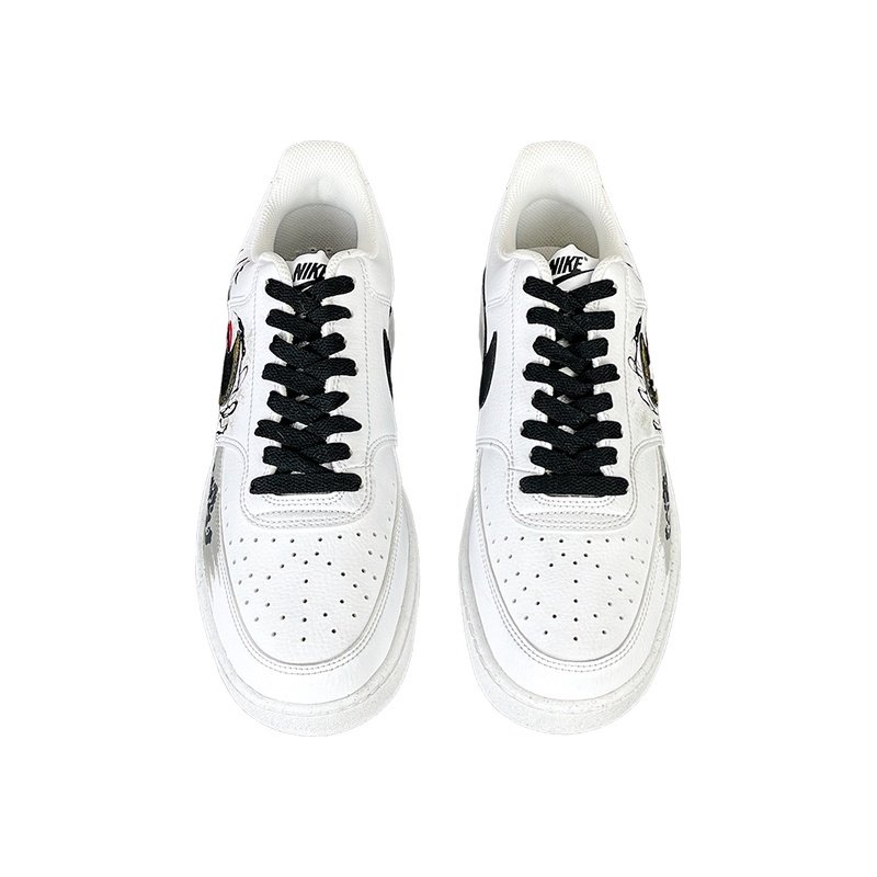 Custom Court Shoes White Black Cloud Sun - Image 4