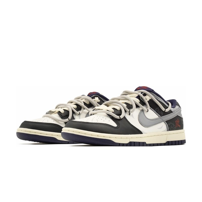Custom Dunk Shoes Black Gray Cloud Legend - Image 3