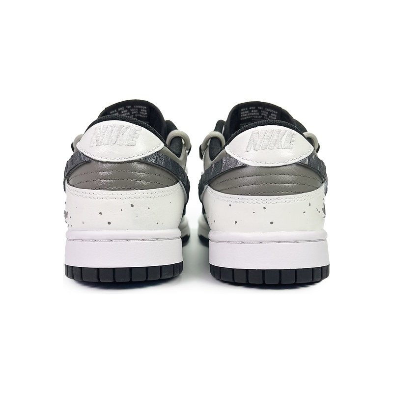 Custom Dunk Shoes Gray White Firestone Source - Image 4