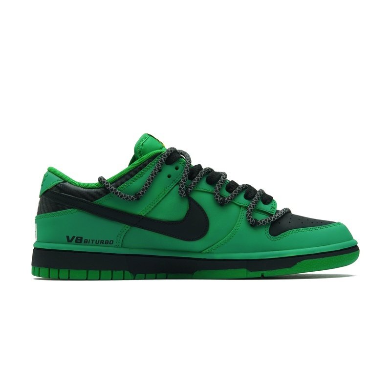 Custom Dunk Shoes Green Black Street Rebel - Image 2