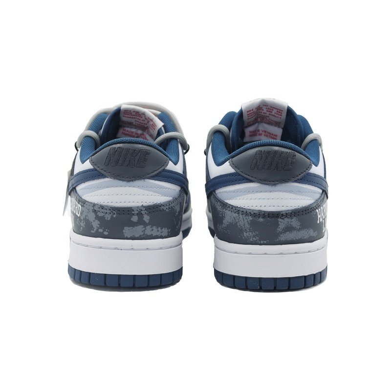 Custom Dunk Shoes Navy Blue Harvard Law - Image 4