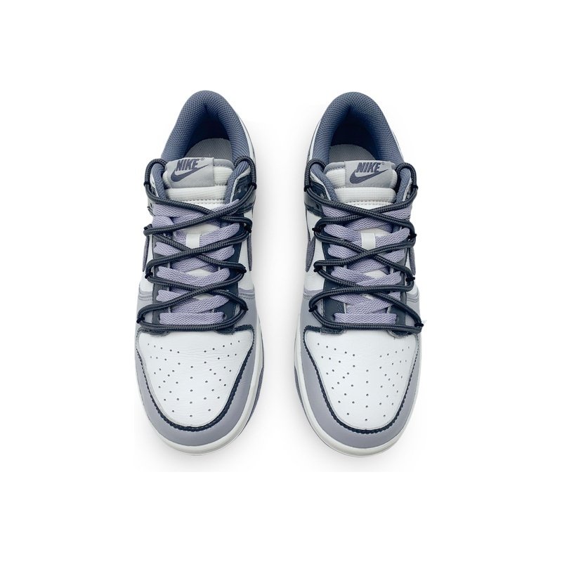 Custom Dunk Shoes Purple White Lazy Cat - Image 4