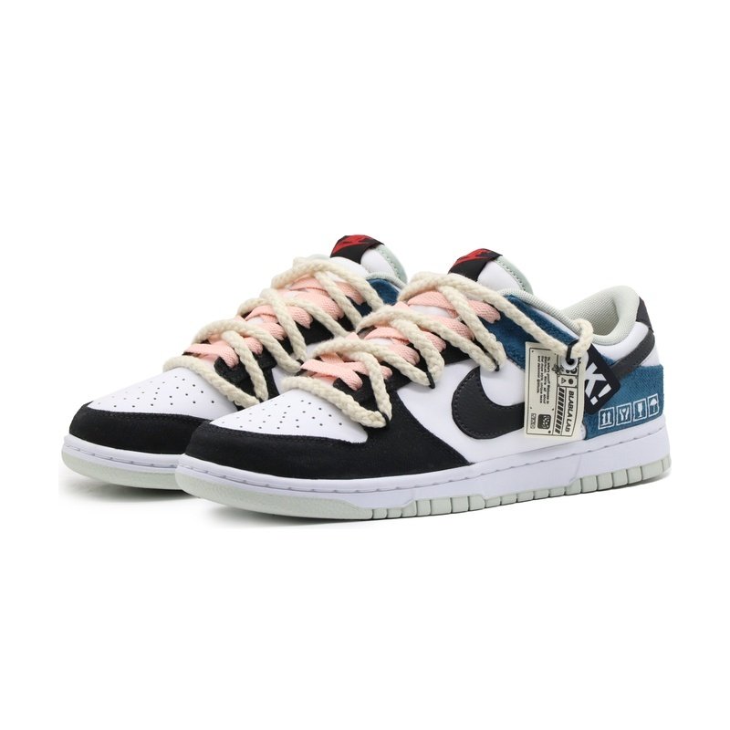 Custom Dunk Shoes White Black Urban Cowboy - Image 3
