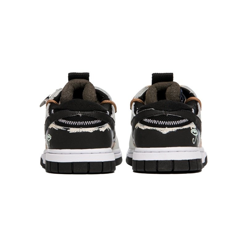 Custom Dunk Shoes White Brown Cross Pattern - Image 5