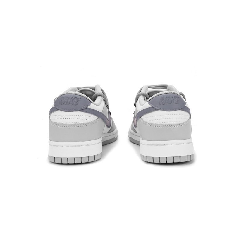 Custom Dunk Shoes White Gray Race Max - Image 4
