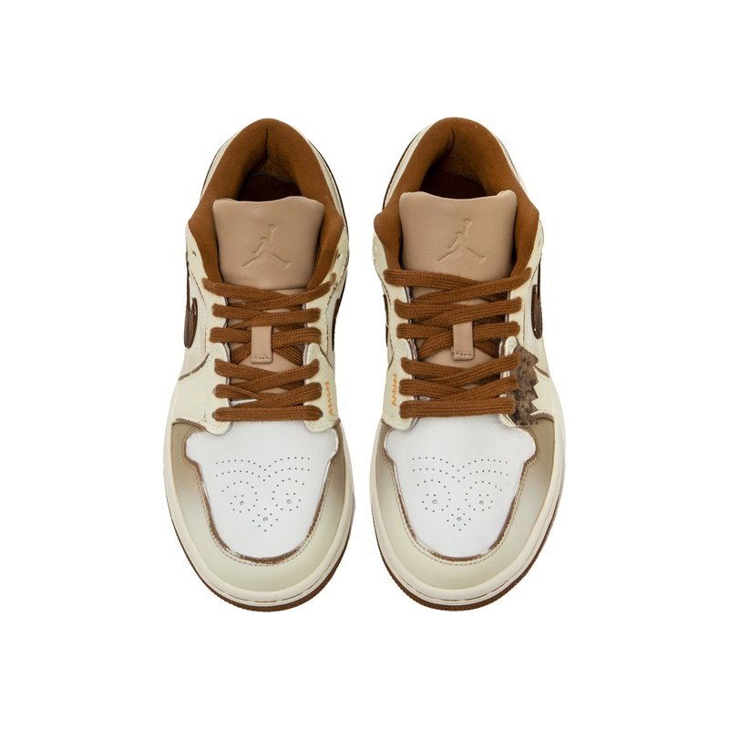 Custom Jordan Shoes Beige Brown Freedom Spirit - Image 4