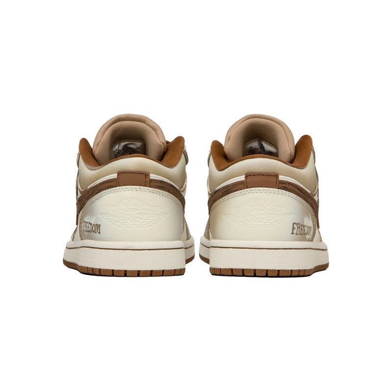 Custom Jordan Shoes Beige Brown Freedom Spirit - Image 5