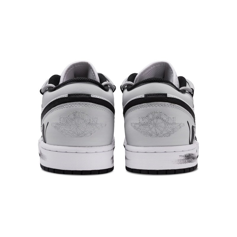 Custom Jordan Shoes Black White Graffiti Cat - Image 5