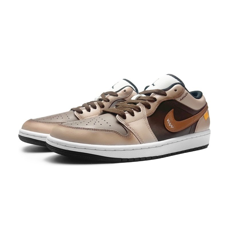 Custom Jordan Shoes Brown Beige Desert Heart - Image 3