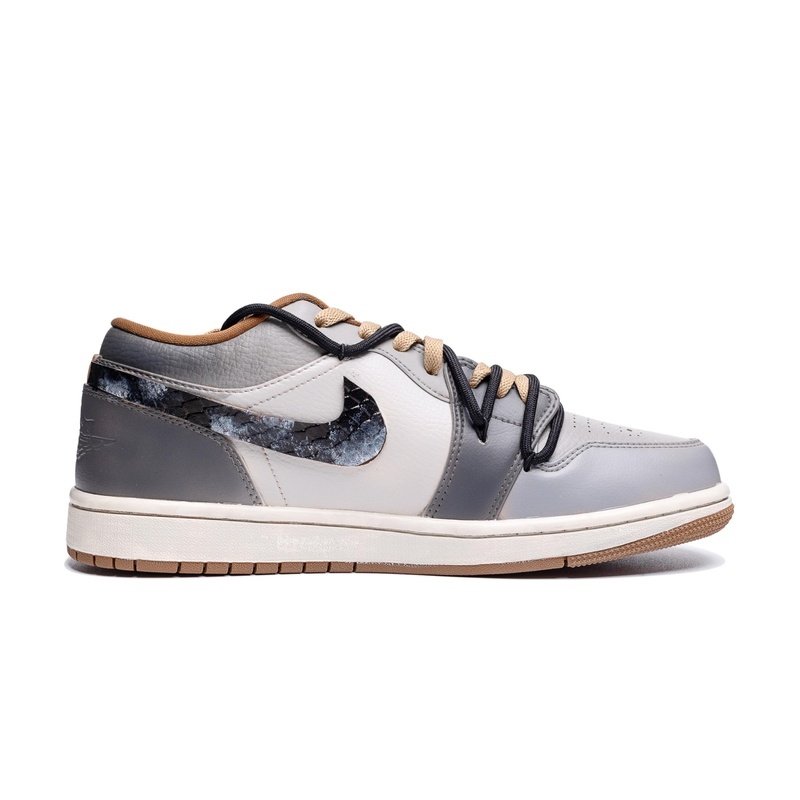 Custom Jordan Shoes Gray Cyan Timeless Splash - Image 2