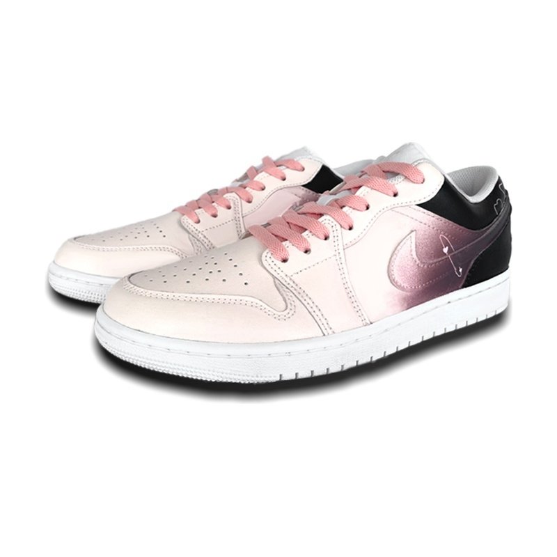 Custom Jordan Shoes Pink Black Star Dye - Image 3