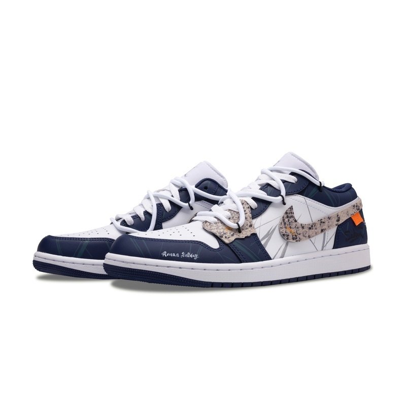 Custom Jordan Shoes White Blue Iris Mamba - Image 3