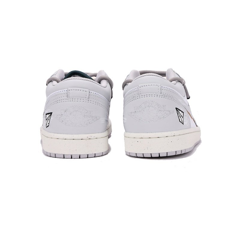 Custom Jordan Shoes White Gray Paper Plane - Image 3